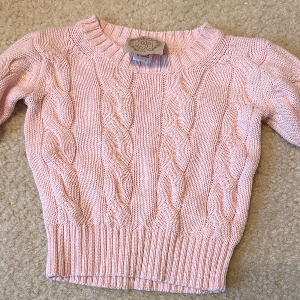 Beaufort Bonnet Company Pink Cable Knit Sweater